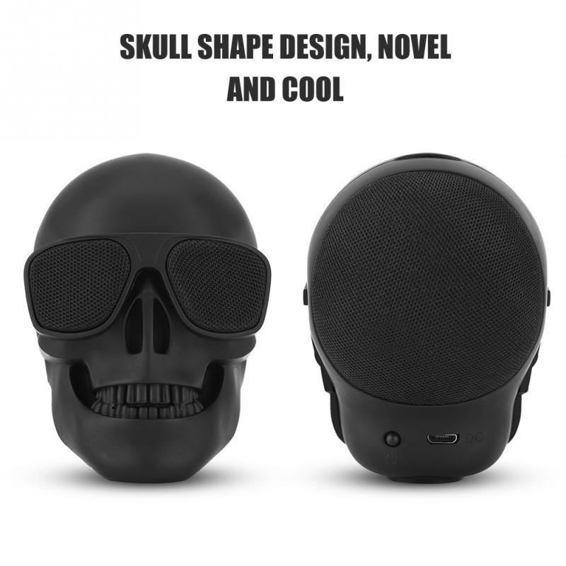 Altavoz de calavera con Bluetooth inalámbrico.