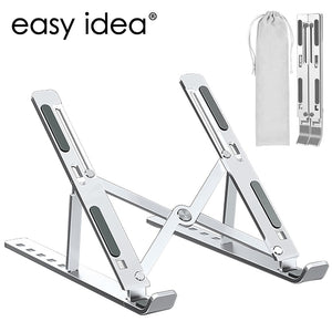 Soporte plegable y ajustable de aluminio para portátil