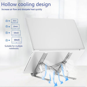 Soporte plegable y ajustable de aluminio para portátil