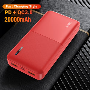 TOPK cargador portátil de 20000mAh, Cargador USB 3,0.