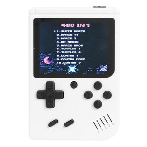 Consola de videojuego Retro portátil de 3 pulgadas de 8 bits con mando de juegos integrado con 400.